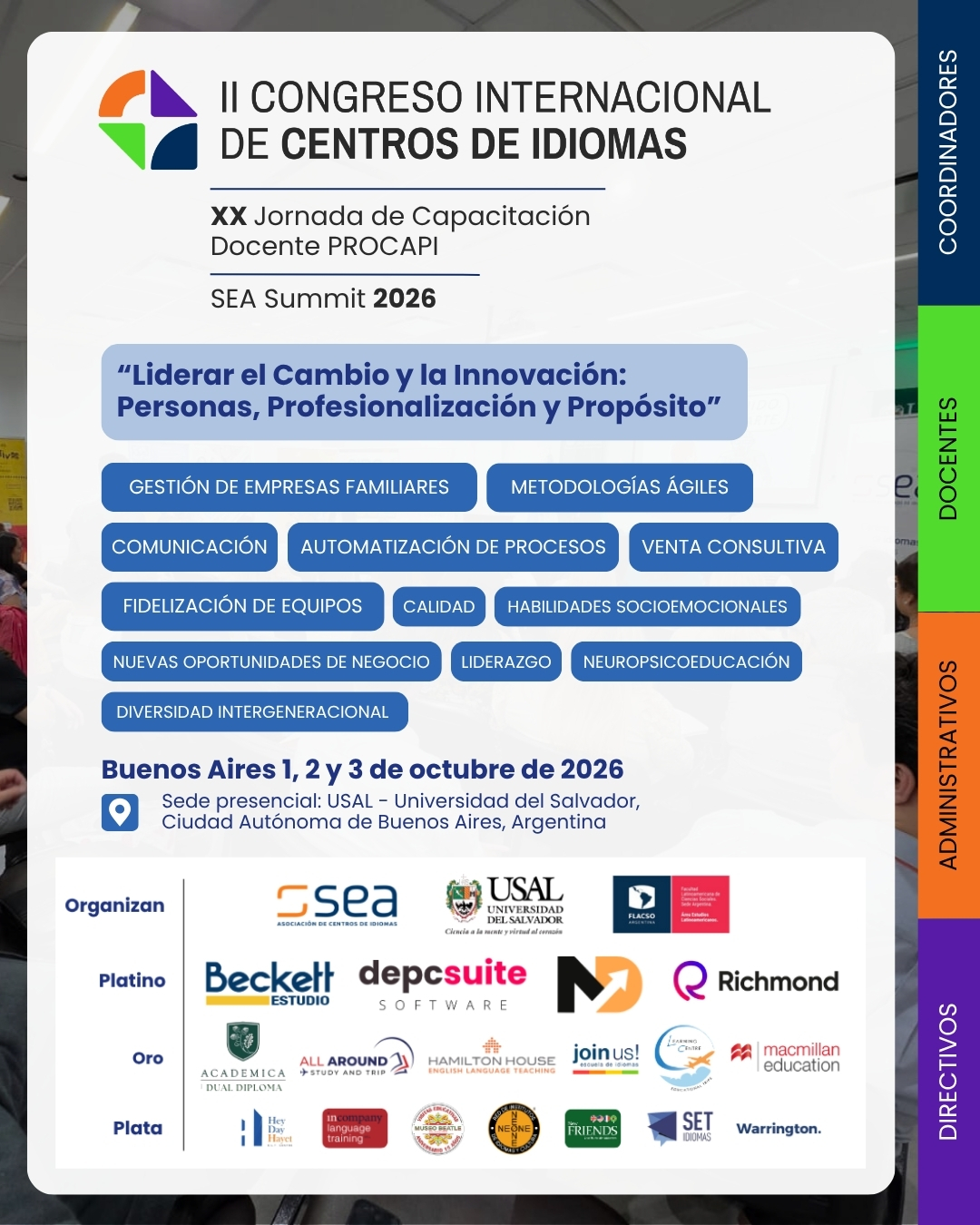 II Congreso Internacional de Centros de Idiomas · SEA Summit 2026